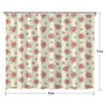 thumbnail image 5 of Pioneer Flower Floral Print Pattern Shower Curtain 84"x72", Bathroom Decorative Shower Curtain Set with 12 Hooks, Waterproof Washable, 5 of 6