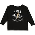 thumbnail image 3 of Inktastic I am a Fighter- Childhood Cancer Awareness Boys or Girls Long Sleeve Toddler T-Shirt, 3 of 5