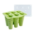 thumbnail image 1 of Xihbxyly Moldes para Helado de 6 Cavidades, para Hacer Helados y Piruletas, Antiadherentes y de Fácil Desmoldado, Versátiles para Helado, Chocolate y Caramelo, Perfectos para El Verano, 6 Palitos Reu, 1 of 1