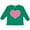 Kelly Green, variant on Inktastic Pink Heart (Stitch Border) Girls Long Sleeve Toddler T-Shirt