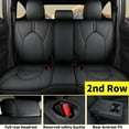 thumbnail image 2 of AOMSAZTO Custom Fit Seat Covers for 2020 2021 2022 2023 2024 2025 Toyota Highlander 8 Passenger 3 Row Seat Protector Compatible Airbag Black, 2 of 7