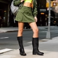 thumbnail image 3 of Botas DREAM PAIRS Altas de Moto con Punta Cuadrada y Hebillas, 3 of 9