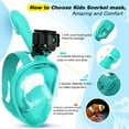thumbnail image 4 of Gintenco Snorkel Set for Kid, Full Face Snorkel Mask & Adjustable Swim Fins, Panoramic View Dry Top Green, 4 of 9