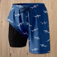 thumbnail image 2 of Womens Swim Shorts with Compresssion Liner 2026 Summer Casual Elastic Waist Leopard Print Board Shorts with Pockets Beachwear, 2 of 4