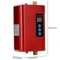 thumbnail image 3 of Electric Water Heater With Remote Control Adjustable Temperate, US Plug 3000W, UK Plug 3000W, EU Plug 4000W, AU Plug 4000W, 3 of 9