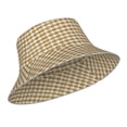 thumbnail image 2 of Fisherman Hat 22.8×5.9in Skin-Friendly Lightweight Breathable Folding Reflective Double Face For Daily Travel Business Camping Tan Houndstooth Vintage Texture Hand-Drawn Sketch_1, 2 of 8