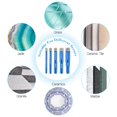 thumbnail image 4 of Aleko Broca para azulejos, 5 piezas Broca para azulejos de diamante con vástago hexagonal, 5/6/8/10/12 mm Broca para azulejos de porcelana para vidrio, cerámica, granito, mármol y otros ACTIVE Biensenido a ACTIVE, 4 of 5