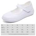 thumbnail image 2 of Zapatos para Planos Versátiles Damas Resbalando Lolita Enfermería Trabajan Mujer Cuero Sin Deslizamiento Transpirable Ligero Blanco, 2 of 9