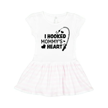 

Inktastic I Hooked Mommy s Heart with Fishing Rod Gift Toddler Girl Dress