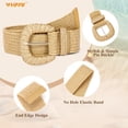 thumbnail image 6 of WHIPPY Women Elastic Woven Belt for Dresses Straw Braided Belt for Ladies, 6 of 7