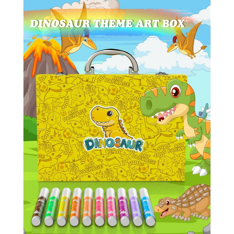 Art Supplies for Kids - Dinosaur Art Set - Painting, Drawing Art Kit,  Washable
