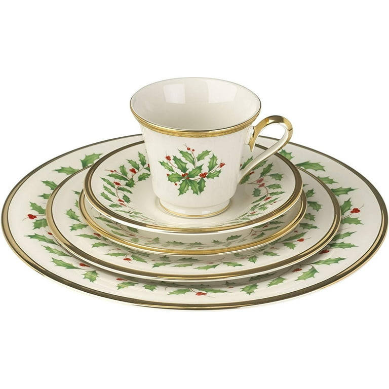 Lenox Holiday Christmas Dinnerware - 5 Piece Ivory Bone China