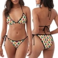 thumbnail image 3 of Saiise Colorful Frogs Pattern Women's Adjustable Bikini Set High-Cut Two-Piece Swimsuit for Beach Pool Party Tropical Vacation, 3 of 6
