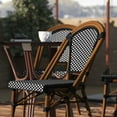 thumbnail image 3 of Taylor & Logan 2 Pack All-Weather Commercial Paris Chairs with Bamboo Print Frame Navy & White/Natural Frame, 3 of 5