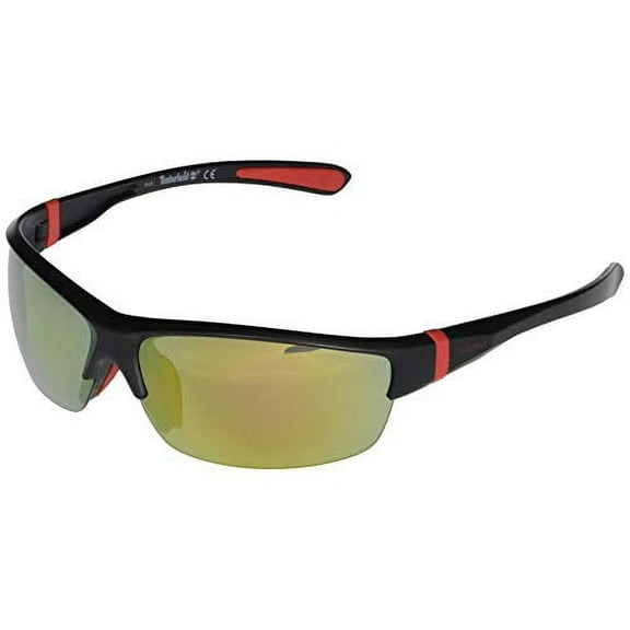 Timberland Matte Black Mens Plastic Rimless Rectangle Sunglass, TB7170 2U