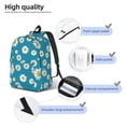 thumbnail image 3 of Rocae Daisies Flowers for Durable Canvas Backpack Leisure Large Bag Travel Rucksack Multi-function Backpack Medium, 3 of 8