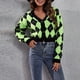 thumbnail image 1 of Cárdigan Cárdigans para mujer Abrigo Casual Rombo Enrejado Blusas Tejido Frente Abierto Suéter Corto Abrigo de Mujer, 1 of 9