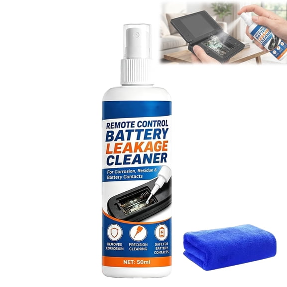 Battery Leakage Cleaner Spray for Corroded Remote Contacts, Battery Terminal Corrosion Remover, Electronics Contact Cleaner for Remotes & Devices (1PC)