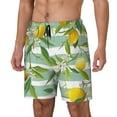 thumbnail image 2 of Haiem Lemon Mens Swim Trunks with Compression Liner 2 in 1 Swimming Shorts Stretch Swimwear Quick Dry,Board Shorts-X-Large, 2 of 9