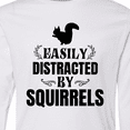 thumbnail image 4 of Inktastic Easily Distracted by Squirrels Long Sleeve Youth T-Shirt, 4 of 5
