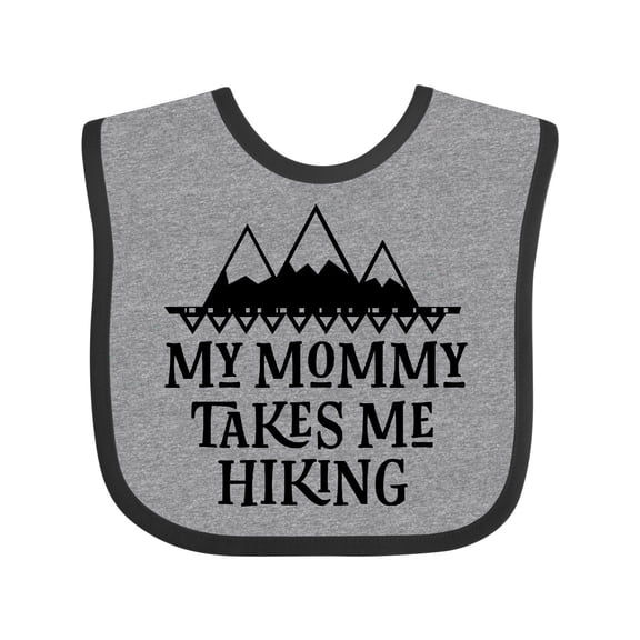 Inktastic Hiker Mommy Takes Me Hiking Boys or Girls Baby Bib