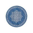 thumbnail image 3 of Unique Loom Outdoor Traditional Collection Area Rug - Antique (4' 1" Round Blue/Ivory), 3 of 7
