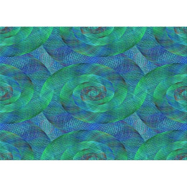 Ahgly Company Machine Washable Indoor Rectangle Transitional Dark Turquoise Green Area Rugs, 2' x 3'