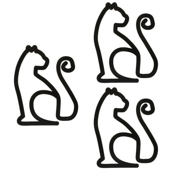 3pcs Metal Cat Wall Art for Garden Wall Hanging Ornament for Living Room Bedroom