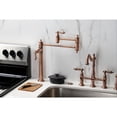 thumbnail image 2 of Kingston Brass KS370ALAC Restoration Deck Mount Pot Filler Faucet, Antique Copper, 2 of 8