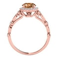 thumbnail image 3 of Aonejewelry 1.20 Ct. Halo Morganite and Diamond Engagement Wedding Ring In 14k Rose Gold, 3 of 4