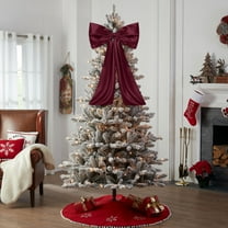 LSLJS Christmas Bows 46x16" Large Ribbon Crafts Hanging Ornament Christmas Tree Bows for Garland Wreath Wrapping Xmas Tree Gifts Party DIY, Christmas Decorations