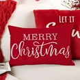 thumbnail image 3 of AUQ 2026 New Red Christmas Lumbar Pillow Cover 12X20 Inches for Christmas Decorations Merry Christmas Throw Pillow Covers Winter Holiday Cushion Case Decoration for Sofa Couch, 3 of 6
