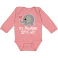 thumbnail image 3 of Inktastic Memere Grandma Loves Me Boys or Girls Long Sleeve Baby Bodysuit, 3 of 5