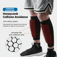 thumbnail image 3 of SQDWYGUO Shin Defender Shin Guards - 2 Set Soccer Shin Guards Shin Pads, Kids Shin Guards Sleeves Guards Soccer, with Honeycomb Pads, for Soccer Kids Youth Adult,Orange Blue,XL(adult), 3 of 7