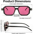 thumbnail image 7 of Vintage Square 70s Flat Aviator Sunglasses Women Men Classic Retro Stylish Frame UV400 Sunglasses B2622, 7 of 7