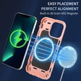 thumbnail image 2 of SaniMore for iPhone 13 Pro Magnetic Case Support Wireless Charging, Soft Silicone & Hard Plastic Frame Built-in 36 Grain N52 Magnets Heavy Duty Full Body Protective Shell, Rainbow, 2 of 5