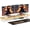 Oak (White Legs), variant on Dual Monitor Stand Riser, 39 Inch Large Wood Monitor Stands for 2 Monitors, Desk Monitor Riser for Computer/Laptop/Printer/TV, Stand Riser up to 220 lbs