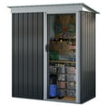thumbnail image 4 of Aoxun 5' x 3' Outdoor Metal Storage Shed, with Door, Tool Storage Shed for Backyard, Patio, Lawn, 4 of 8