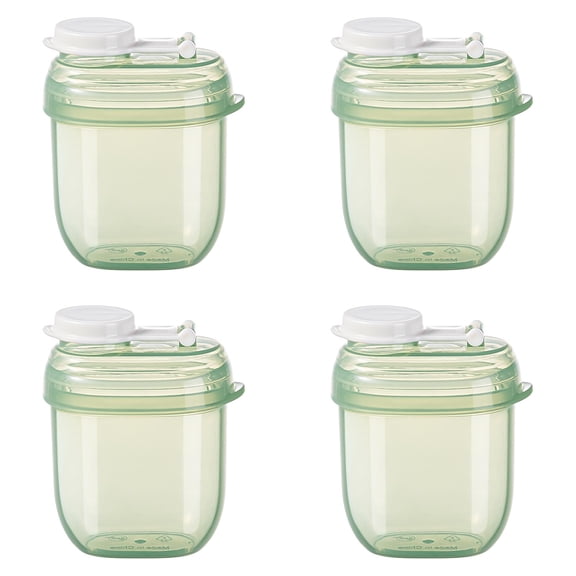 Cozival 4-pack Formula Container, On-the-Go Formula Container, Formula Dispenser, Airtight and Leakproof, Portable Milk Powder Storage for Travel