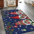 thumbnail image 2 of Area Rugs for Living Room Bedroom, Navy Blue Gnomes Christmas 4'x6' Rug Washable Carpet Runner Indoor Outdoor, Xmas Ball Gifts Snowflake Non Slip Accent Floor Mats Rug for Kitchen, Office, 2 of 8
