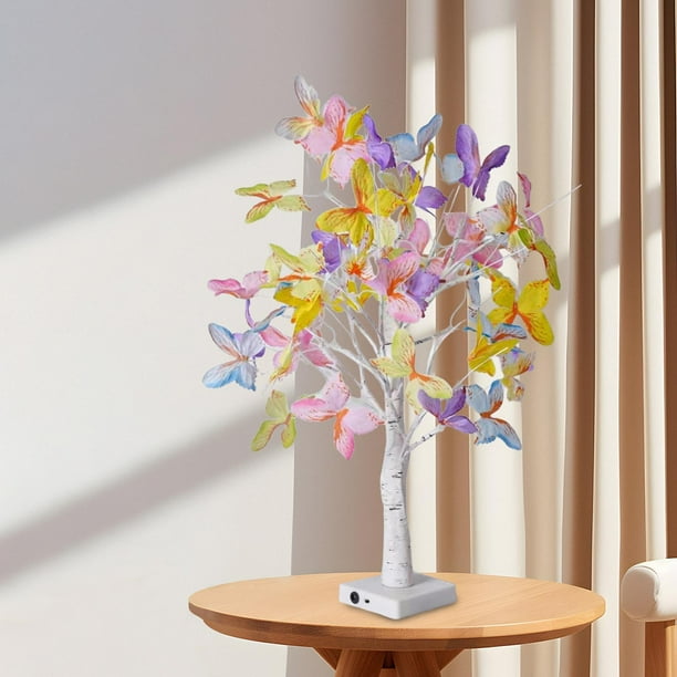 Lámpara De Mesa De Abedul Con Forma De árbol, Luz Decorativa Para Repisa De Chimenea, Festival, Boda, Color