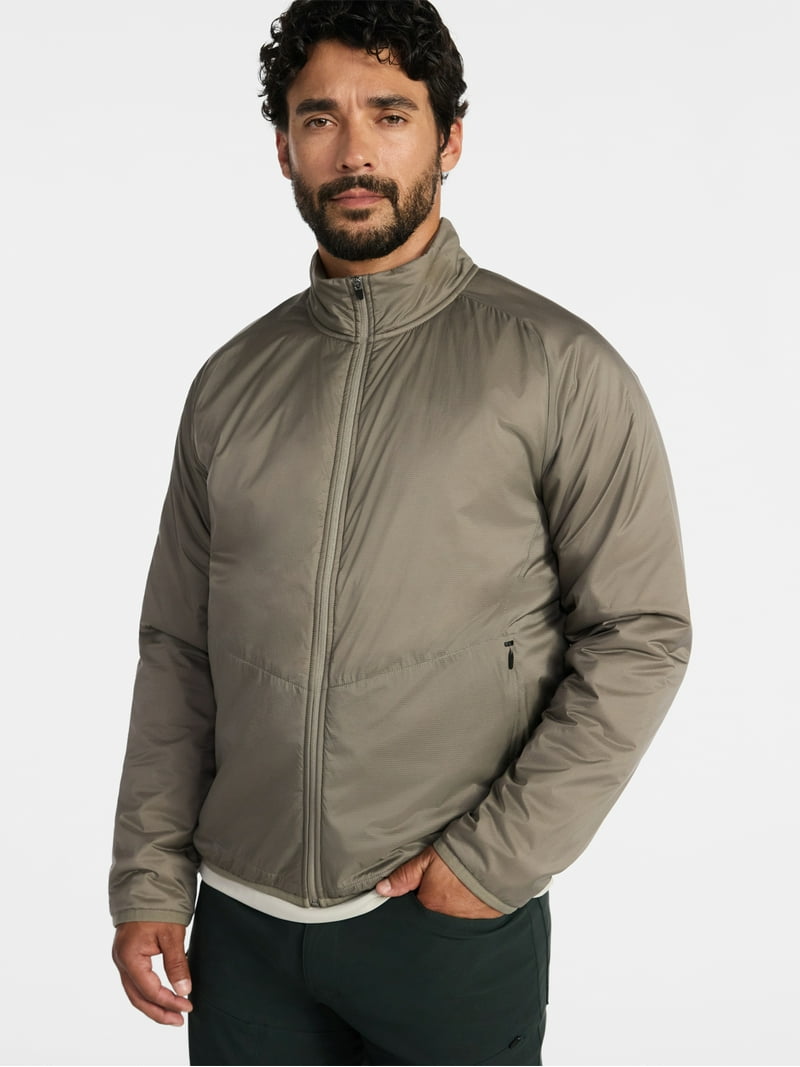 Ozark Trail Men's and Big Men's Light Insulated Nylon Zip Jacket