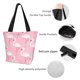 thumbnail image 4 of Balery Pink Flamingo Bolsa de Hombro con Diseño, Bolsa Grande y Duradera, Bolsa Versátil para Compras, 4 of 6