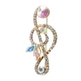 thumbnail image 1 of lionlar 1 Pce Broche Forme Symbole Musical Broche Épingle Strass Broches pour Or, 1 of 9