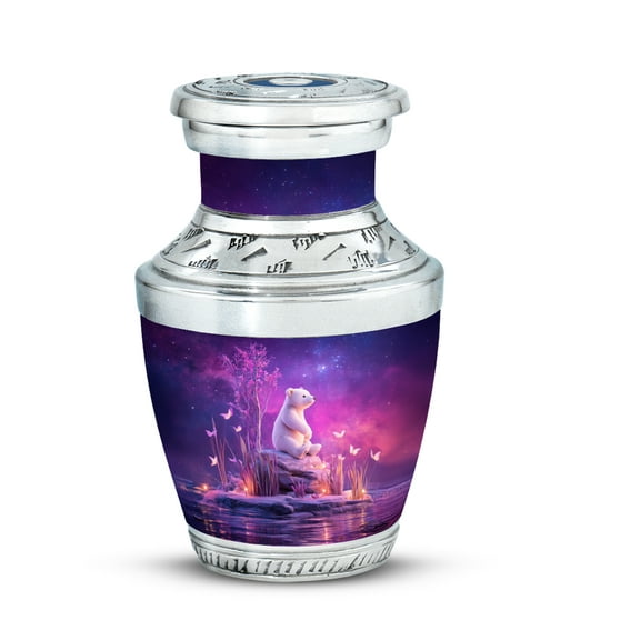 SABURIAL Teddy Bear Urn - Ash Keepsakes For Human Ashes - 3 Inch - Pack Of 1 - Small Keepsake Urns - Memorial Urns For Male & Female - Decorative Urn For Mom & Dad