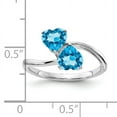 thumbnail image 2 of Primal Gold 14 Karat White Gold 5mm Heart Blue Topaz Ring, 2 of 4