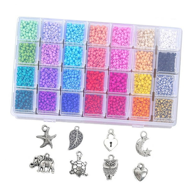 Abalorios Sunnimix pulsera de cuentas Kit Para Hacer Pulseras 28 Gird Suministros De Bricolaje