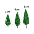 thumbnail image 2 of 30pcs DIY Railroad Decor Buliding Layout Scale Materials Miniature Model Artificial Cedar Tree Scene Model Green Scenery 3CM 30PCS, 2 of 8
