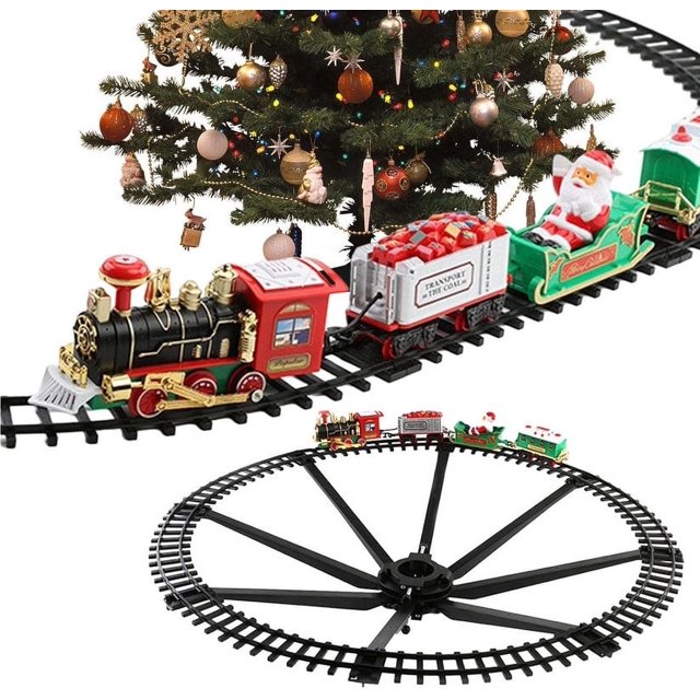 Christmas Train Set With Railways Christmas Train Sets Christmas Train Sets Electric Train Set For Christmas Tree Race Car With Christmas Theme, Perfect Year-round Gif Home Decor Best Gift