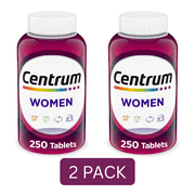 Centrum Multivitamin for Women, Multivitamin/Multimineral Supplement with Iron, Vitamin D3, B Vitamins and Antioxidant Vitamins C and E, Gluten Free, Non-GMO Ingredients - 250 Count (2 Pack)